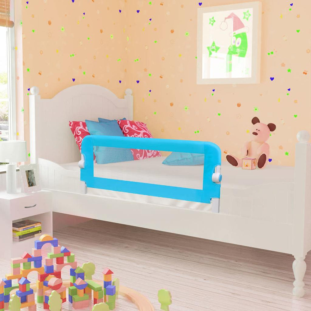 Barrière de lit de sécurité pour enfant 102x42 cm Bleu