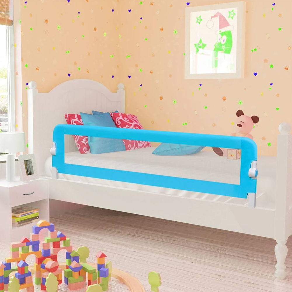 Barrière de lit de sécurité pour enfant 150x42 cm Bleu