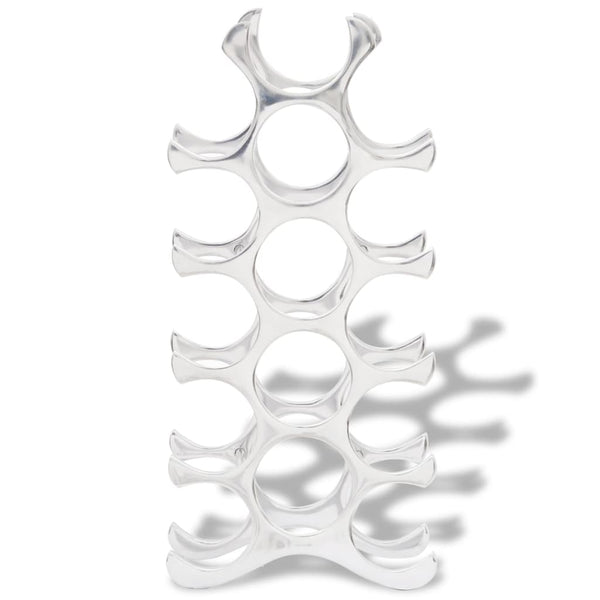 Weinregal für 15 Flaschen, Silber Aluminium