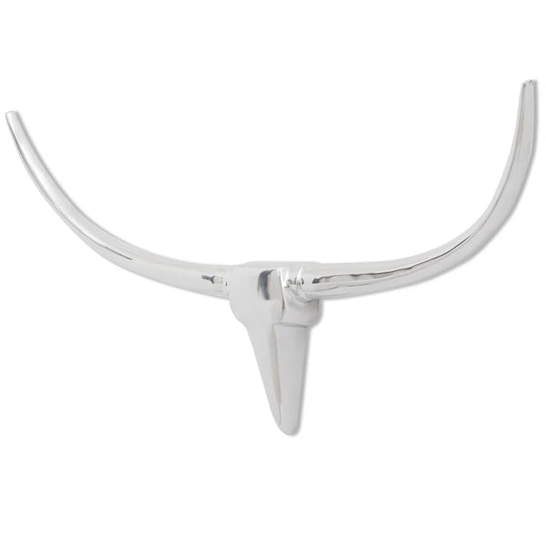 Wandmontierter Aluminium Stierkopf Silber 96cm
