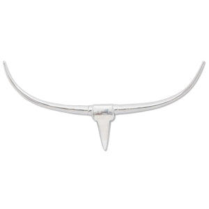 Wandmontierter Aluminium Stierkopf Silber 96cm