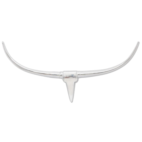 Wandmontierter Aluminium Stierkopf Silber 96cm