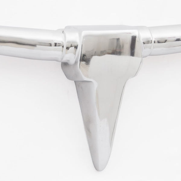 Wandmontierter Aluminium Stierkopf Silber 96cm