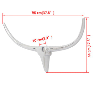 Wandmontierter Aluminium Stierkopf Silber 96cm