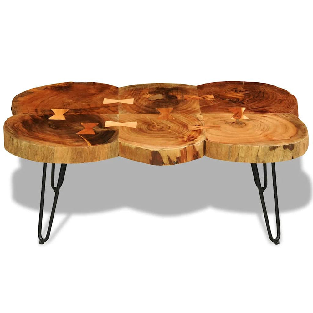 Akazie Couchtisch 35 cm mit 6 Baumscheiben