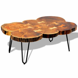 Akazie Couchtisch 35 cm mit 6 Baumscheiben