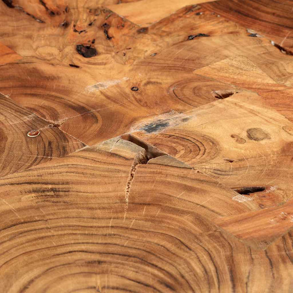 Couchtisch 35 cm 6 Baumscheiben Massivholz Akazie