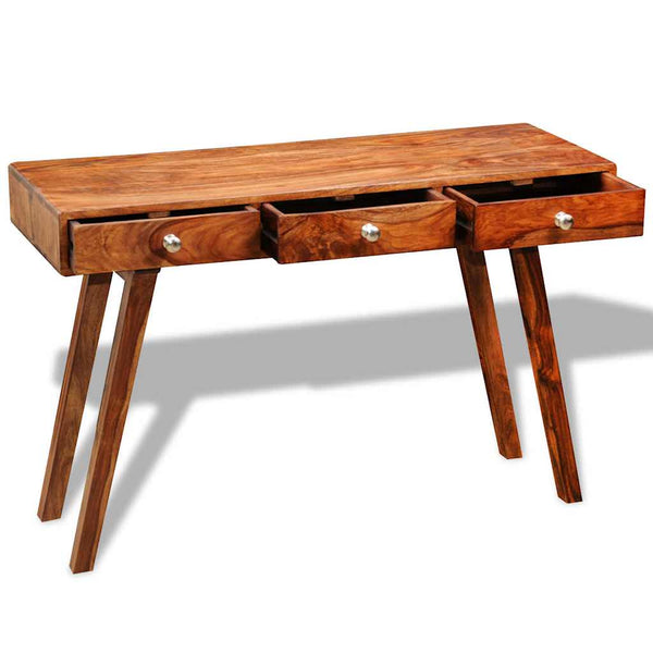 Konsolentisch mit 3 Schubladen 76 cm Massivholz Akazie
