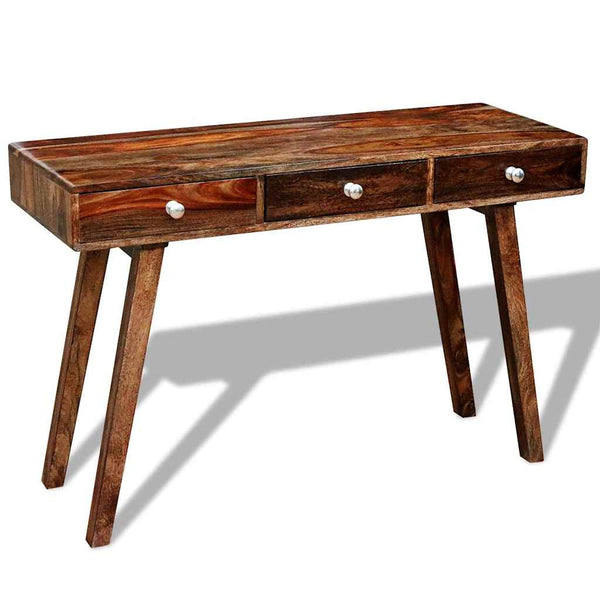 Konsolentisch mit 3 Schubladen 76 cm Massivholz Akazie