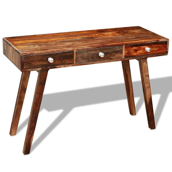 Konsolentisch mit 3 Schubladen 76 cm Massivholz Akazie