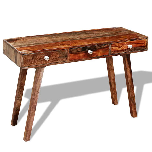 Konsolentisch mit 3 Schubladen 76 cm Massivholz Akazie