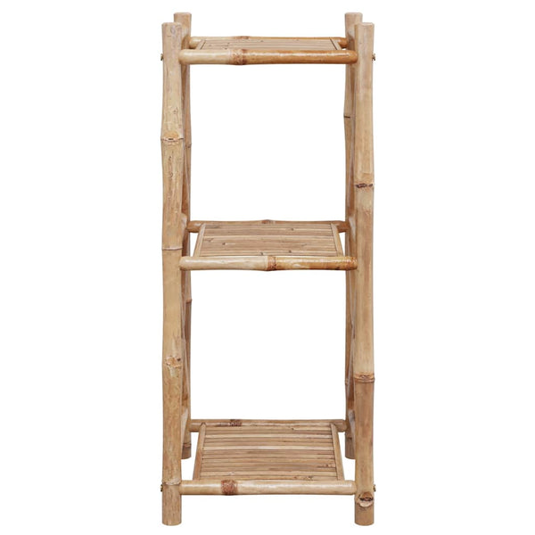Standregal mit 3 Böden Quadratisch Bambus