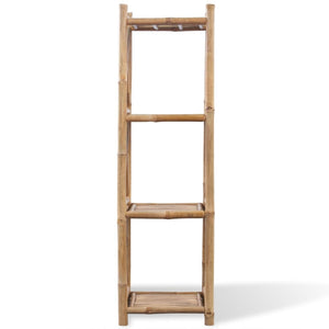 Standregal mit 4 Böden Quadratisch Bambus