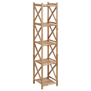 Standregal mit 5 Böden Quadratisch Bambus