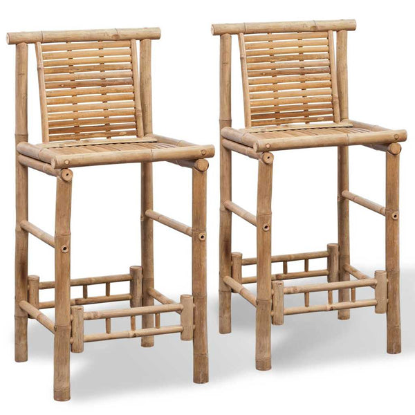 vidaXL Tabourets de bar 2 pcs Bambou