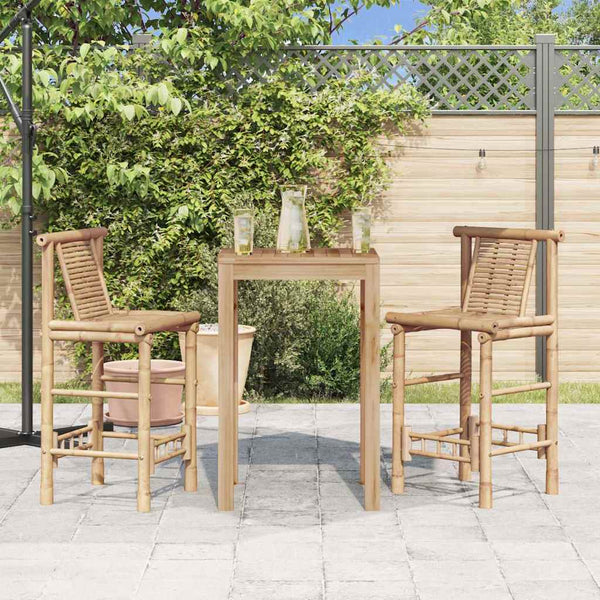 vidaXL Tabourets de bar 2 pcs Bambou