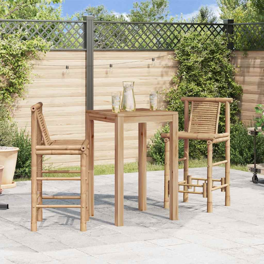 vidaXL Tabourets de bar 2 pcs Bambou