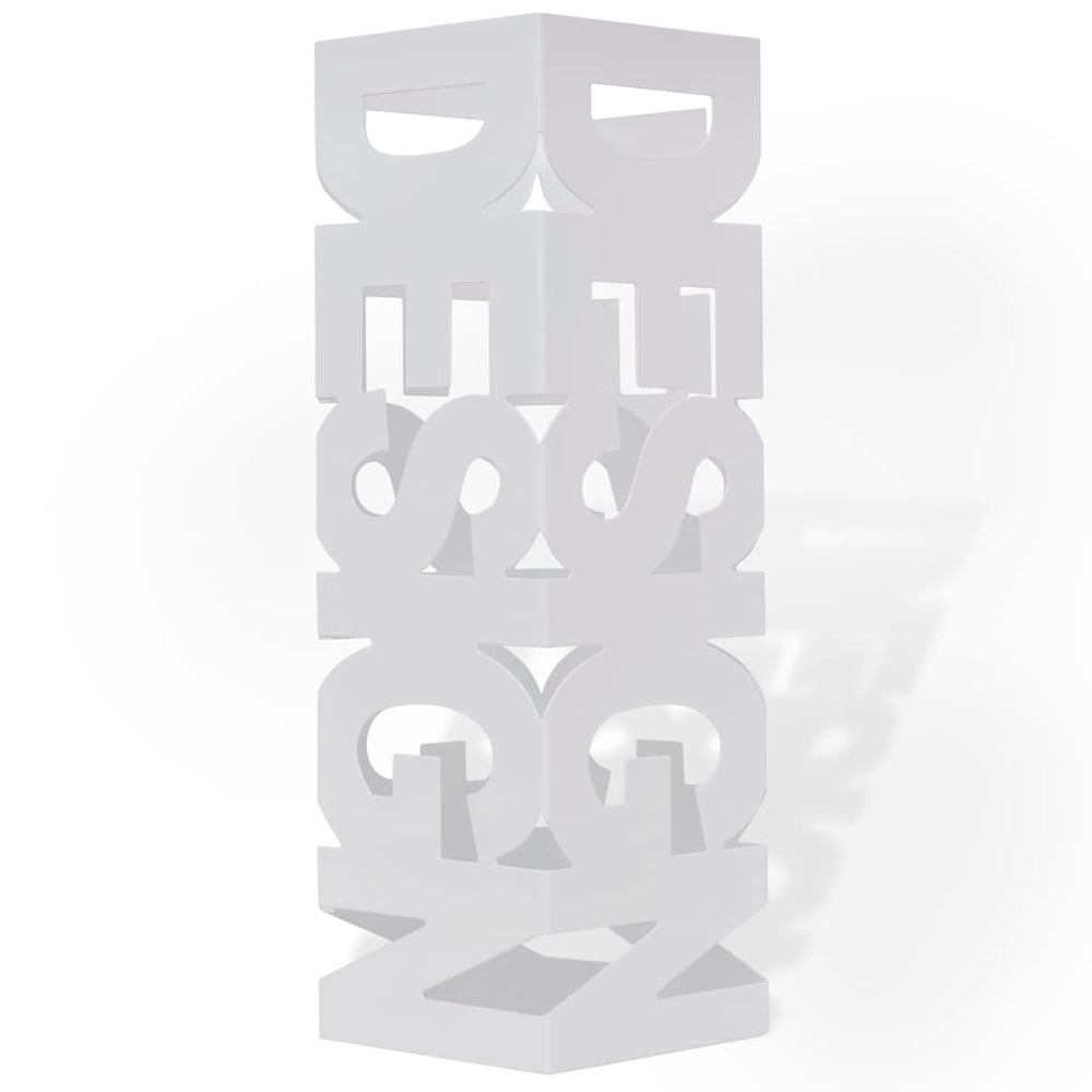 Schirmständer Weiß Quadratisch Stahl 48,5 cm