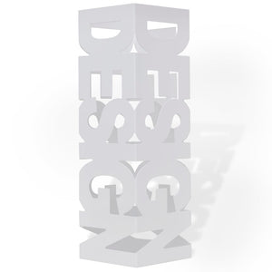 Schirmständer Weiß Quadratisch Stahl 48,5 cm