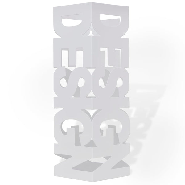Schirmständer Weiß Quadratisch Stahl 48,5 cm