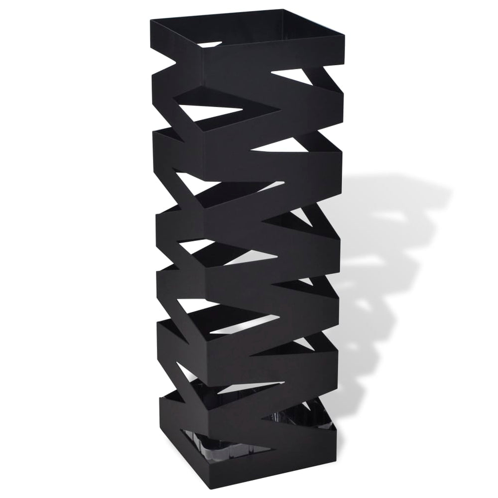 Schirmständer Schwarz Quadratisch 48,5 cm