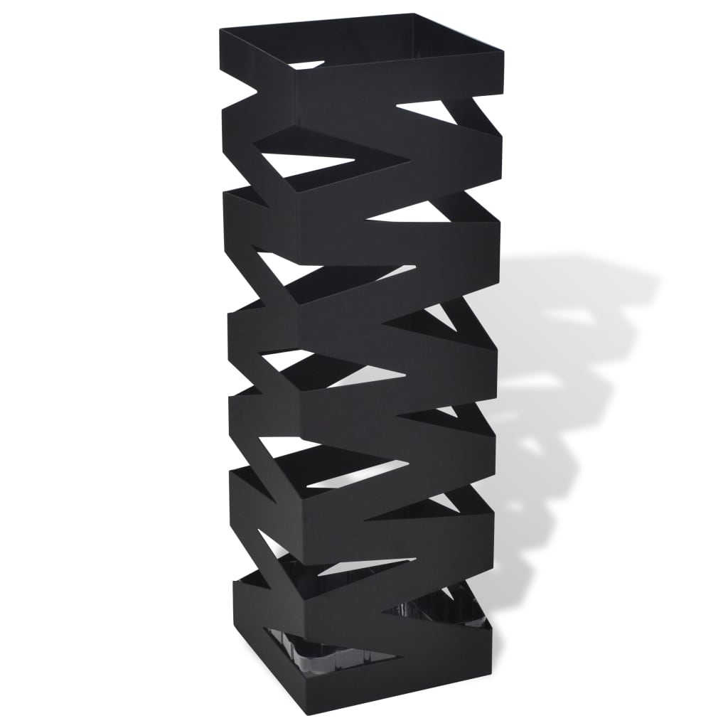 Schirmständer Schwarz Quadratisch 48,5 cm