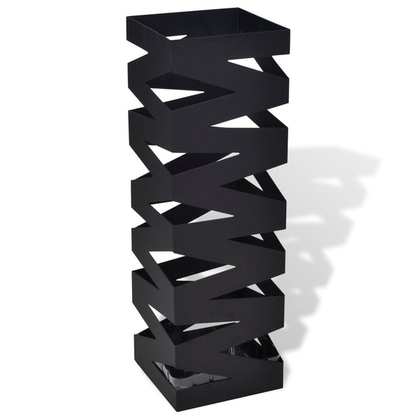 Schirmständer Schwarz Quadratisch 48,5 cm