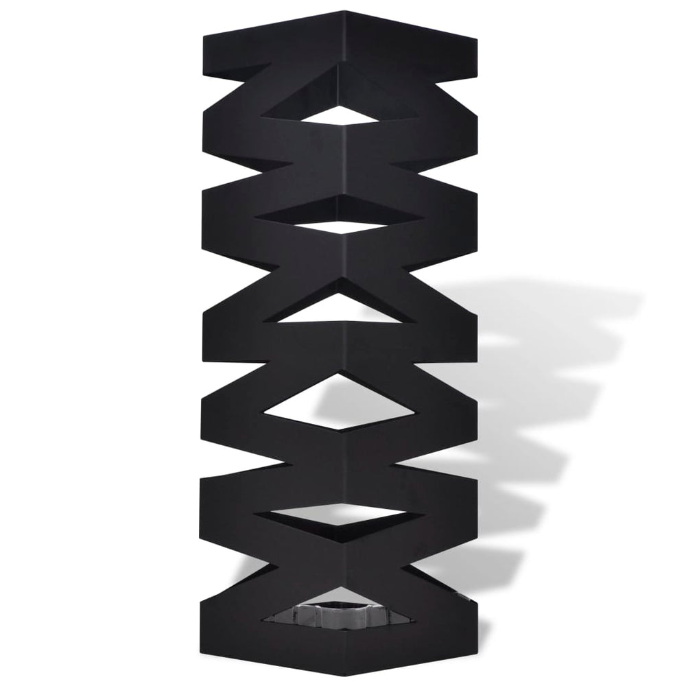 Schirmständer Schwarz Quadratisch 48,5 cm