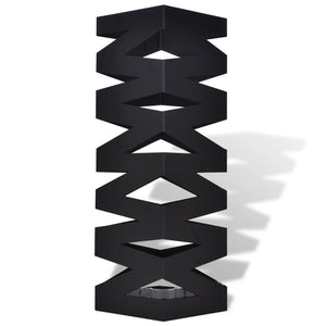Schirmständer Schirmhalter Gehstock Stahl schwarz quadratisch 48,5 cm