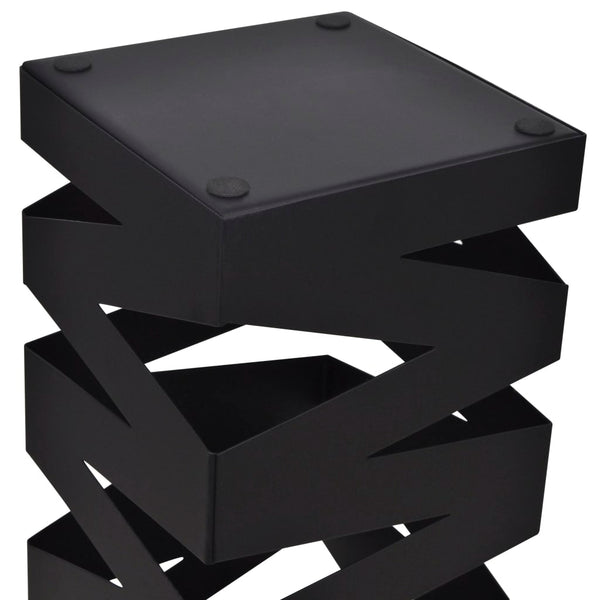 Schirmständer Schirmhalter Gehstock Stahl schwarz quadratisch 48,5 cm