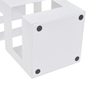 Schirmständer Weiß Quadratisch Stahl 48,5 cm