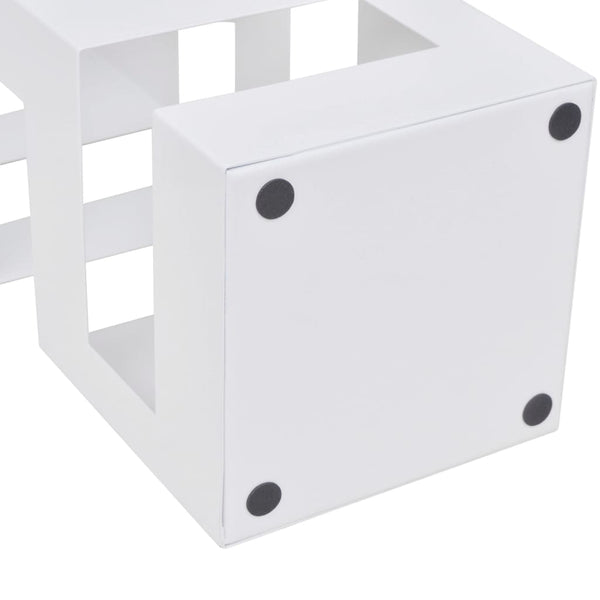 Schirmständer Weiß Quadratisch Stahl 48,5 cm