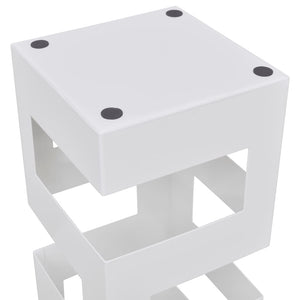 Schirmständer Weiß Quadratisch Stahl 48,5 cm