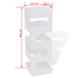 Schirmständer Weiß Quadratisch Stahl 48,5 cm