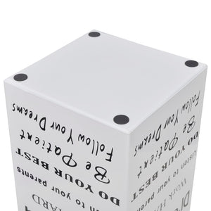 Schirmständer Stahl Quadratisch Weiß 48,5 cm