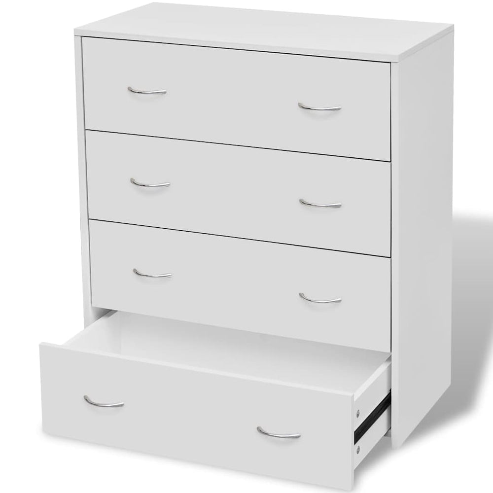 Weiße Kommode mit 4 Schubladen