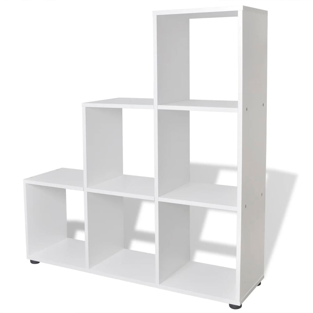 Weißes Treppenregal Bücherregal, 107 cm