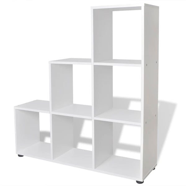 Weißes Treppenregal Bücherregal, 107 cm