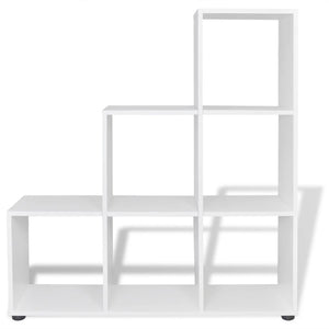 Weißes Treppenregal Bücherregal, 107 cm