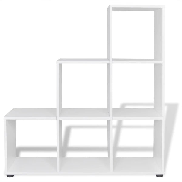 Weißes Treppenregal Bücherregal, 107 cm