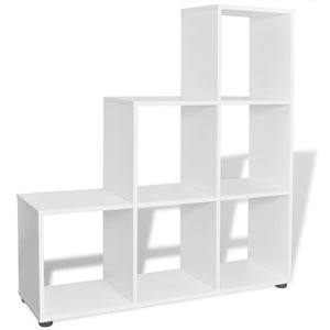 Weißes Treppenregal Bücherregal, 107 cm
