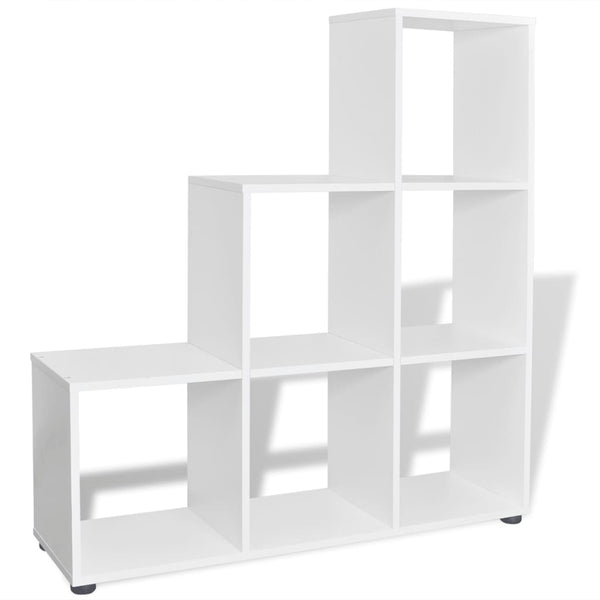 Treppenregal Bücherregal 107 cm Weiß