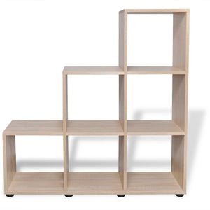 Eichefarbenes Treppenregal Bücherregal, 107 cm