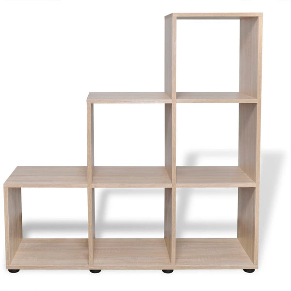 Eichefarbenes Treppenregal Bücherregal, 107 cm