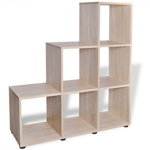 Eichefarbenes Treppenregal Bücherregal, 107 cm