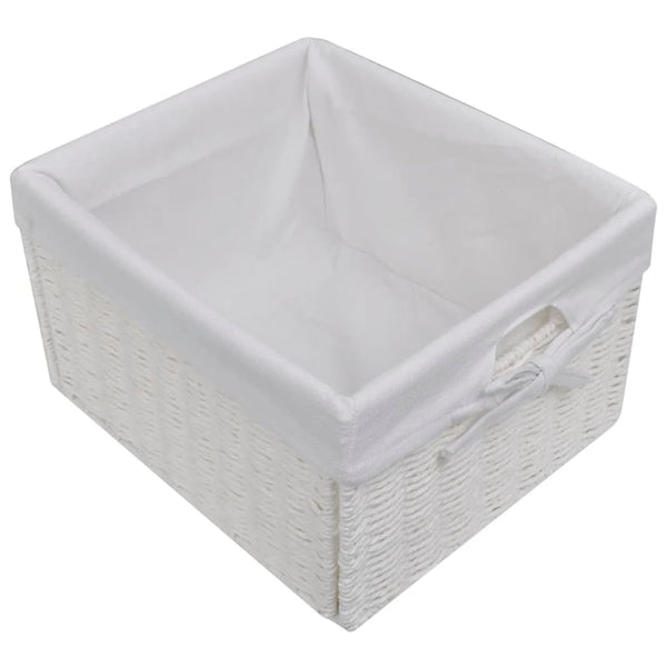 vidaXL Commode avec paniers Blanc
