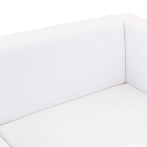 Sofagarnitur Kunstleder 3-Sitzer + 2-Sitzer Weiß