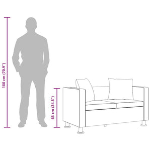 Sofagarnitur Kunstleder 3-Sitzer + 2-Sitzer Weiß