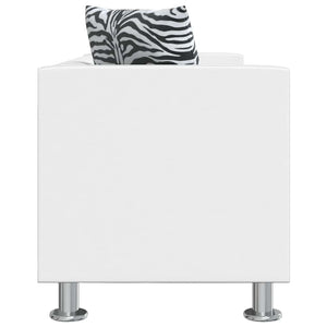 Sofagarnitur Kunstleder 3-Sitzer + 2-Sitzer Weiß