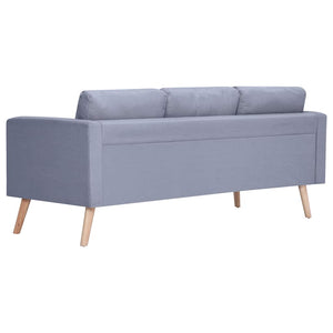 Sofagarnitur 2-Sitzer & 3-Sitzer Stoff Hellgrau